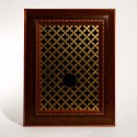 Confession box grill with hole, 2010 --- Object; Wall mounted box