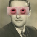 Envisionaries #11, 2013 --- My mouth during speech pinned over the eyes of my ancestors 31 x 40cm Photomontage; C-type Lambda prints, box framed in black