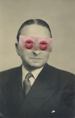 Envisionaries no. 1 (my mouth during free association, pinned over the eyes of my ancestors), 2012