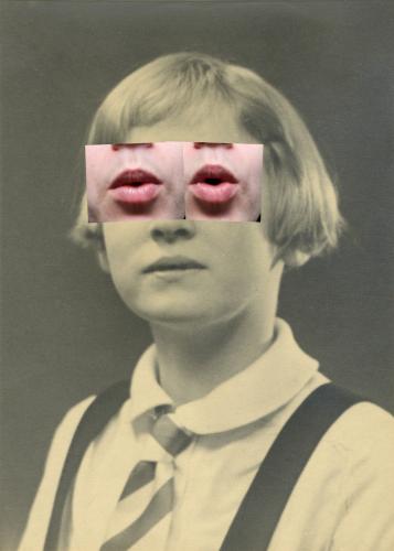 Envisionaries no. 10 (my mouth during free association, pinned over the eyes of my ancestors), 2012