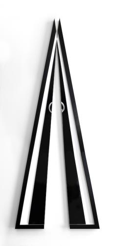 Loop (ears within cut frames), 105 x 36cm, 2021