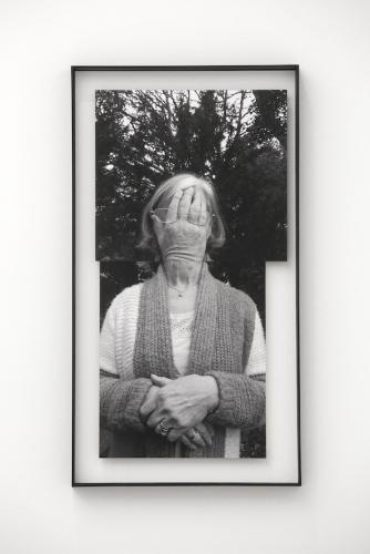 My Blood; Photomontage of my Mother with my Father's hand, 2017, 75 x 37.5cm, separately mounted c-type prints in tray frame