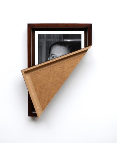Cover (folded photograph of artist's grandad), Photo-sculpture, 2024
